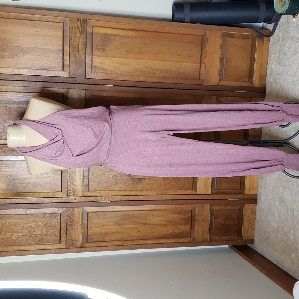 Aria Lattner NWOT Organic Bamboo Halter Cuffed Jumpsuit